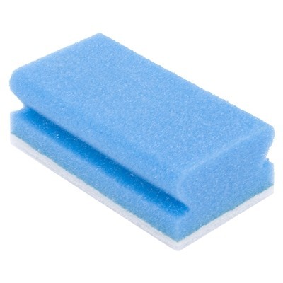 130481: Schuurspons synthetisch - 13 x 7 cm - BLAUW/WIT