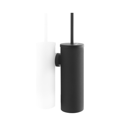 213442: Black Satino toiletborstelgarnituur - ZWART - 180318/332130