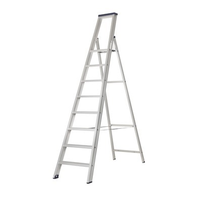 666117: Industrietrap enkel - 7 + 1 treden - 2,00 m - 15 kg