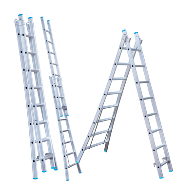 667208: Schuifladder 2-delig - 2 x 8 treden - 2,25/3,50 m - 11,0 kg