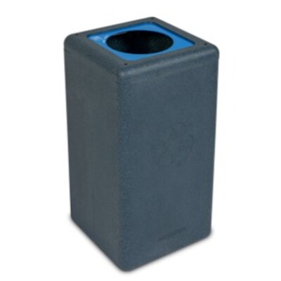 750093: Bomabin Select Brick - 65 l - ZWART - deksel BLAUW