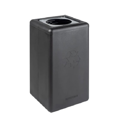 750093: Bomabin Select Brick - 65 l - ZWART - deksel GRIJS