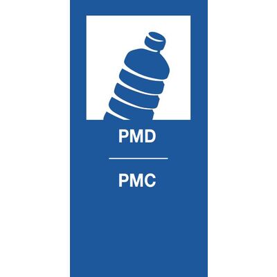 750508: Magneetsticker PMD - 9 x 18 cm - BLAUW