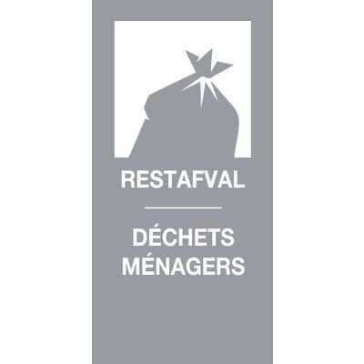 750508: Magneetsticker REST - 9 x 18 cm - GRIJS