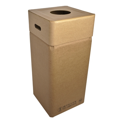 750446: Bomabin Select Cardboard - 110 l - deksel smalle ronde inworpopening<br />