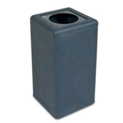 750093: Bomabin Select Brick - 65 l - ZWART deksel GRIJS