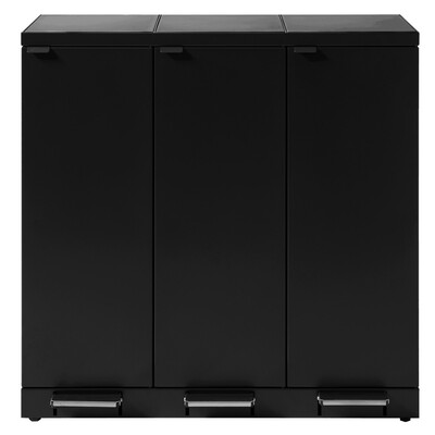 625706: Bomabin Select Bica - 3 x 65 l - ZWART - pedaal/pedaal/pedaal