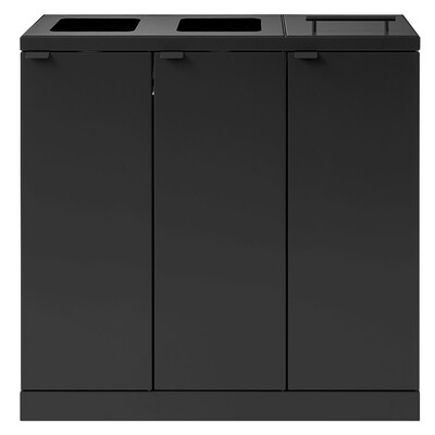 750475: Bomabin Select Bica - 3 x 65 l - ZWART - open/open/deksel