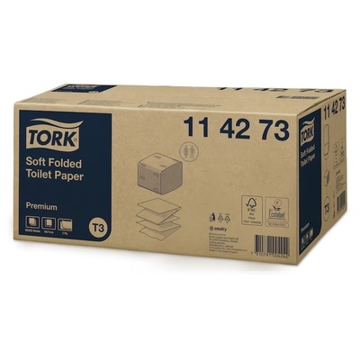 779059: Tork Premium gevouwen toiletpapier - 2 laags - 19 x 11 cm - 30 x 252 stuks - WIT - 114273
