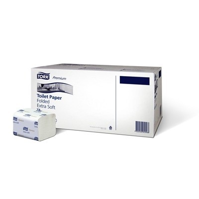 779059: Tork Premium gevouwen toiletpapier - extra zacht - 2 laags - 19 x 11 cm - 30 x 252 stuks - WIT - 114