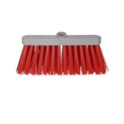 Straatbezem pvc met steelbevestiging - ROOD - 32 cm