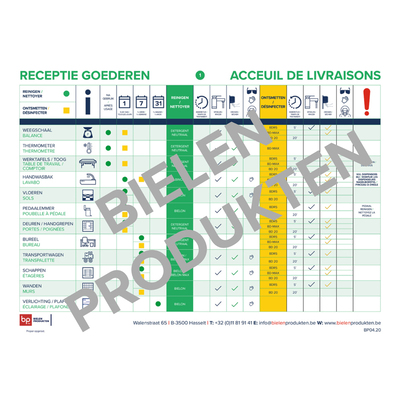Hygiëneplan Receptie Goederen