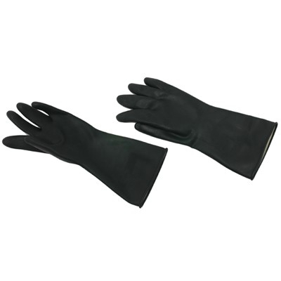 Handschoenen rubber ZWART - L