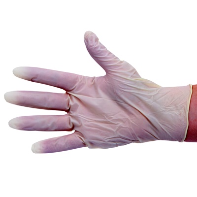 Wegwerphandschoenen latex - ongepoederd - WIT - 100 stuks - MEDIUM