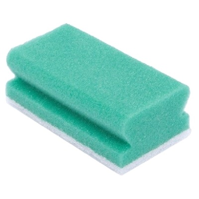 Schuurspons synthetisch - 13 x 7 cm - GROEN/WIT - 5 stuks