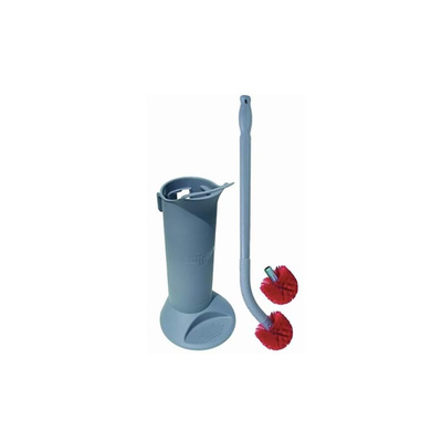 WC garnituur met lange steel 66cm ergonomisch grijs