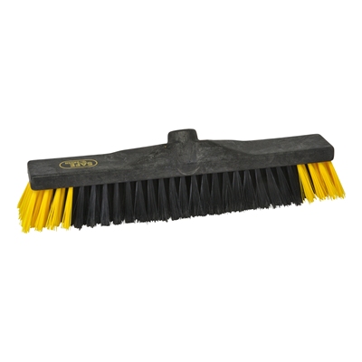Werkplaatsbezem industrie - 40 cm - ZWART/GEEL