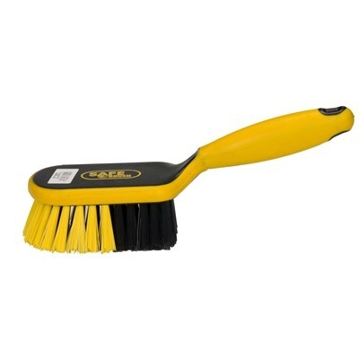 Handschrobborstel industrie hard - 26 cm - ZWART/GEEL