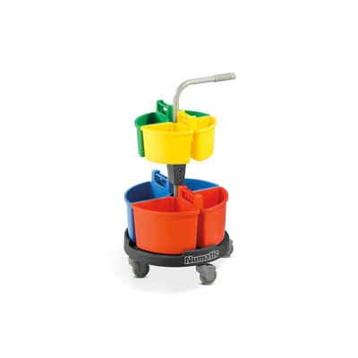 Ncr 4 Carousel Trolley Reflo Colored - 4 Storage Bins