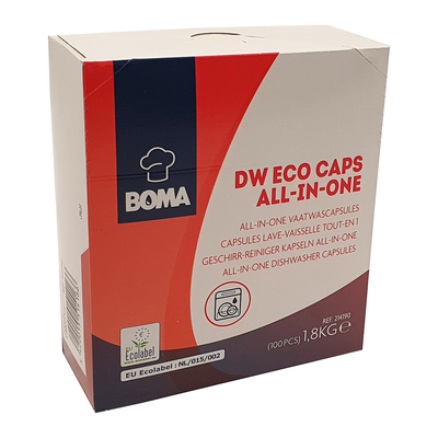 DW Eco Caps All In One vaatwascapsules - 1,8 kg - 100 stuks (binnenkort 'Dish Caps')