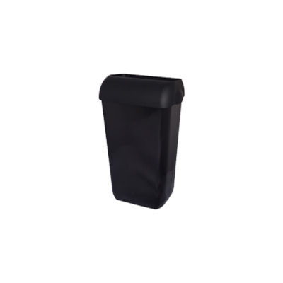 Poubelle plastique noire 25l 490x220x330mm