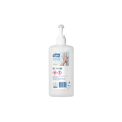 Tork Gel désinfectant à l'alcool 500ml 250dos. BE-REG-00138