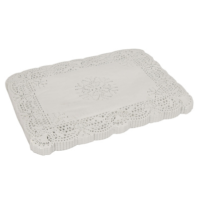 Rectangular Doily White
