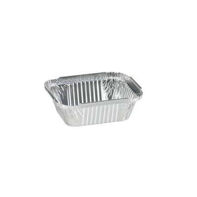 Bakje Rechthoekig Alu - 450 cc - 145 x 120 x 41 mm - plooirand - 1000 stuks - Inclusief FOST PLUS bijdrage