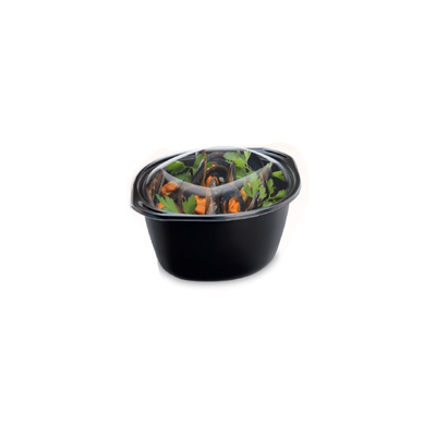 Barq. à moules PP noir 2300cc + couv. 245x206x125mm 150pcs