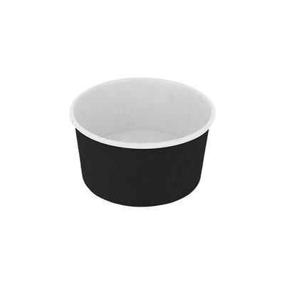 Round Cardboard Ice Cream Cup 150cc Ø8.5x4.5cm Black/White 2000pcs