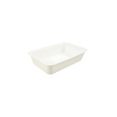 Rect. tray injection moulded white PP 500ml 172x120x35mm 500st