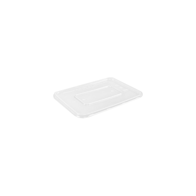 Lid tray rect. injection moulded white