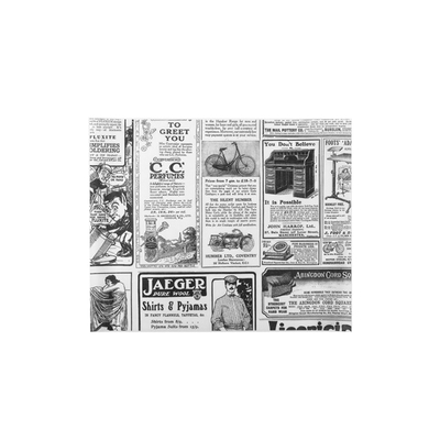 Papier d'emballage anti-graisse "TIMES" 20 x 25 cm - 8000 pièces - BLANC