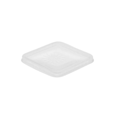 Square RPP Lid NEW transp. 122x122mm 450pcs