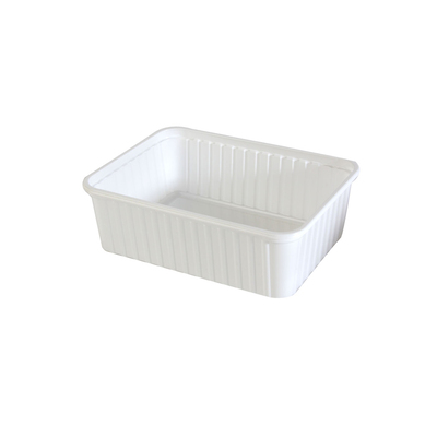 Barquette rect. pp 1000cc blanche 180x133x64mm 300pcs