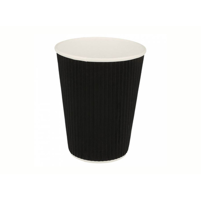Koffiebeker Geribbeld Zwart 36