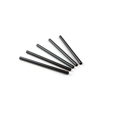 Paille en inox cocktail noir Ø 8 mm/15cm 12pcs
