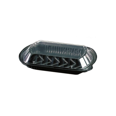 Black Dish with Lid 275x180x59mm 90pcs