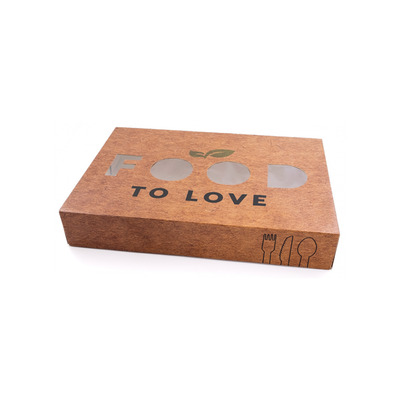Boîte traiteur Food to Love kraft 45x31x8cm 50pcs
