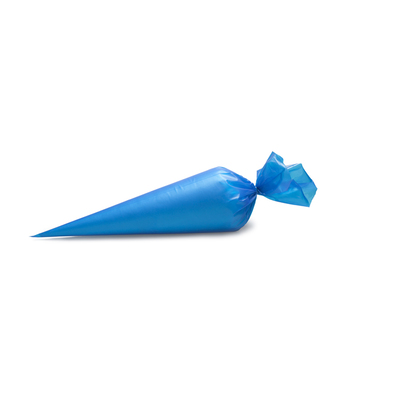 Wegwerp spuitzak blauw 53x28cm op rol 100st