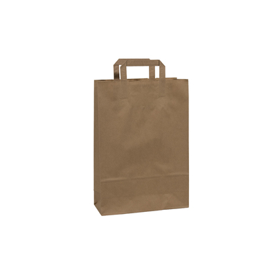 Sac portable en kraft brun + poignée 260x120x350mm 250pcs