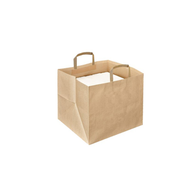 Carry Bag In Brown Kraft With Handle 360+310+360mm 125st