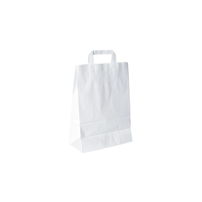 Sac portable en kraft blanc + poign. 260x170x250mm 400pcs