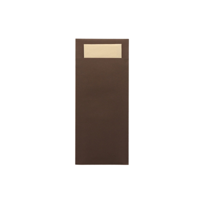 Pochette à couverts choco avec