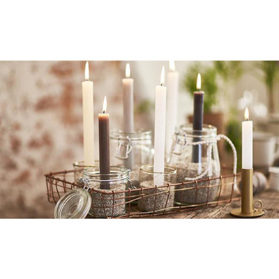 Rustic Table Candles 27cm Burn Time 13h 16pcs