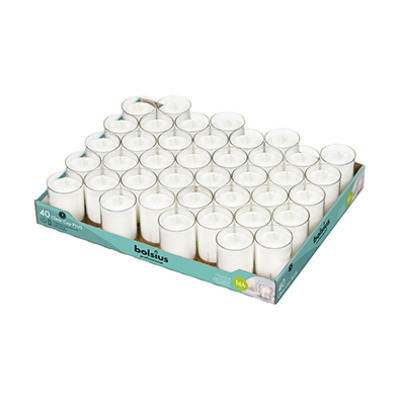 Relight Clear Cup transparent durée de combustion 16h 5x40pcs
