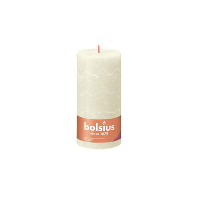 Rustic Pillar Candle 200x100mm Burn Time 125h 4pcs Soft Pearl