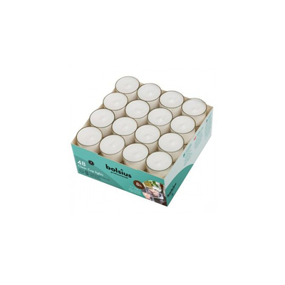 Tea Lights/Relight Clear Cup Burn Time 8h 6x48pcs