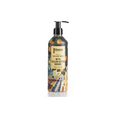 Itinera cheveux & corps flacon à pompe 370ml 18 pcs