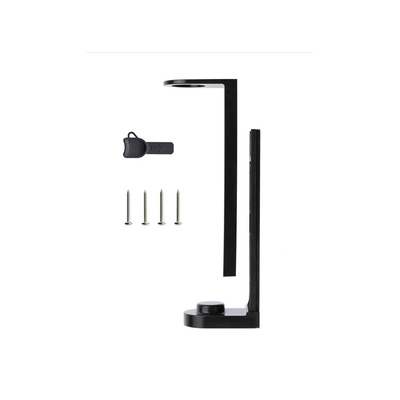 Support mural noir pour bouteille à pompe Gfl 135x30mm